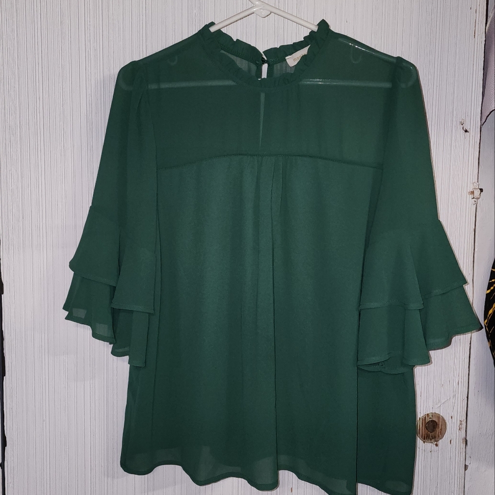 Elegant Green Blouse